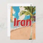 Iran Vintage-poster Briefkaart (Voorkant / Achterkant)