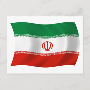 Iran Vlag Ansichtkaart Briefkaart
