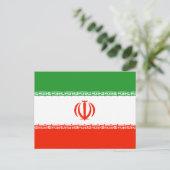 Iran vlag briefkaart (Staand voorkant)
