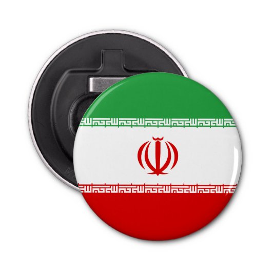 Iran vlag button flesopener (Voorkant)