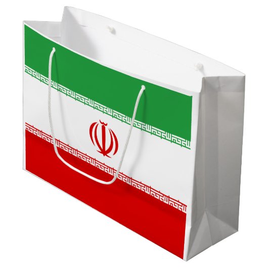 Iran vlag groot cadeauzakje (Voorkant Gekanteld)