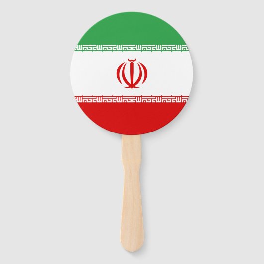 Iran vlag handwaaier (Achterkant)