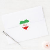 Iran Vlag Hart Ronde Sticker (Envelop)