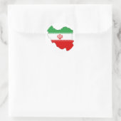 Iran vlag kaart ronde sticker (Tas)