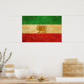 Iran Vlag Leeuw en zon sjah van Iran Vlag Poster (Keuken)