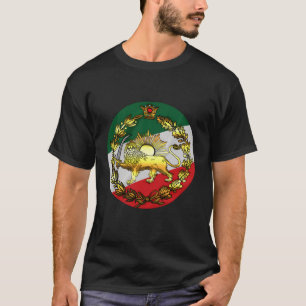 Iran vlag met leeuw en kroon t-shirt