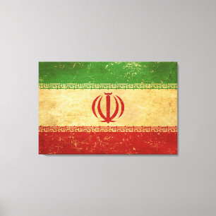 Iran vlag  ontwerp canvas afdruk