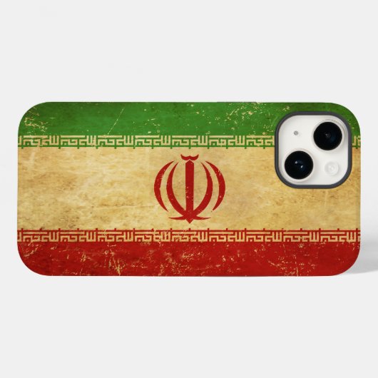Iran vlag  ontwerp Case-Mate iPhone case (Achterkant (horizontaal))