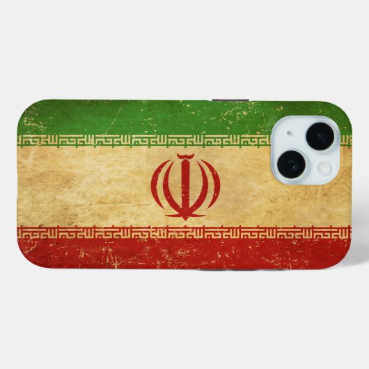 Iran vlag ontwerp Case-Mate iPhone case (Achterkant (horizontaal))