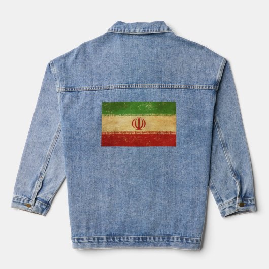 Iran Vlag  Ontwerp Vrouwen Denim Jacket (Achterkant)