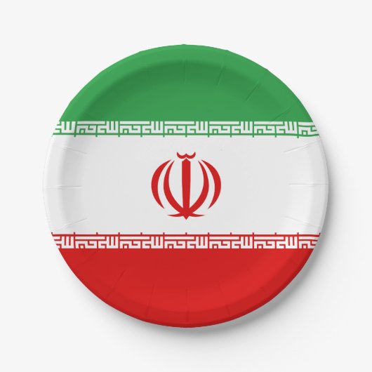 Iran vlag papieren bordje (Voorkant)