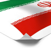 Iran Vlag Poster Print (Hoek)