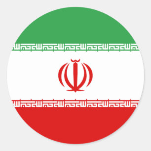 Iran vlag ronde sticker