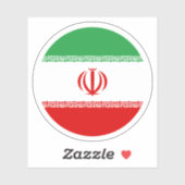 Iran Vlag Ronde Sticker (Vel)