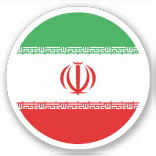 Iran Vlag Ronde Sticker