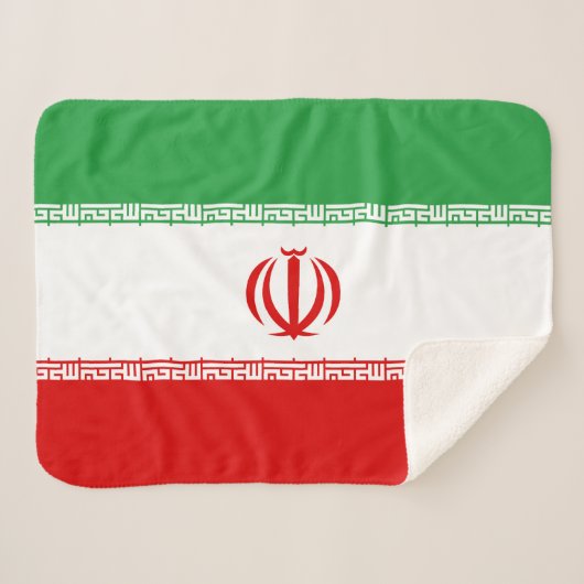 Iran vlag sherpa deken (Voorkant (horizontaal))