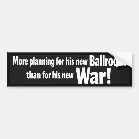 Iran War - Trump Bumpersticker (Voorkant)
