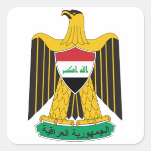 iraq embleem vierkante sticker