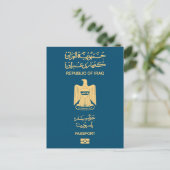 Iraq passport briefkaart (Staand voorkant)