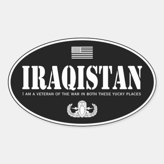 Iraqistan EOD Ovale Sticker (Voorkant)