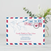 Ireland Air Mail Wedding Save the Date (Staand voorkant)