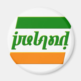 "Ireland" Ambigram Magneet