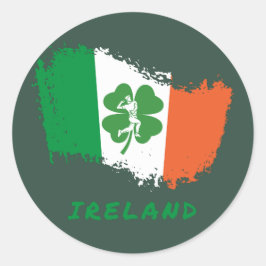 Ireland Cricket Ronde Sticker