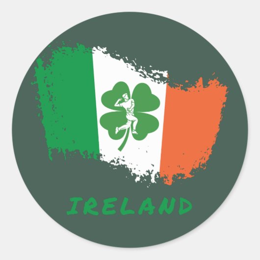 Ireland Cricket Ronde Sticker (Voorkant)