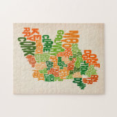 Ireland Eire County Text Map Legpuzzel (Horizontaal)