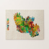 Ireland Eire Waterverf Map Legpuzzel (Horizontaal)