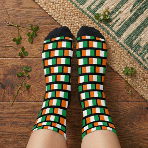 Ireland Flag Athletic Crew Socks Sokken