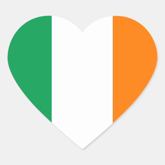 Ireland Flag Heart Sticker (Voorkant)