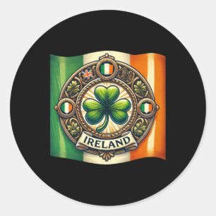Ireland Flag Lucky Shamrock Sticker