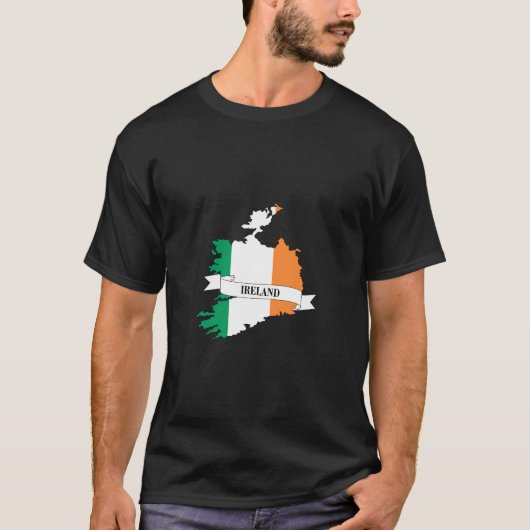  ireland flag map t-shirt (Voorkant)