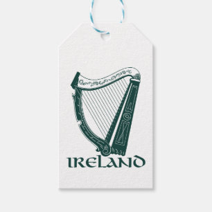 Ireland Harp Design, Irish Harp Cadeaulabel