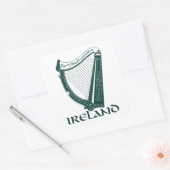 Ireland Harp Design, Irish Harp Vierkante Sticker (Envelop)