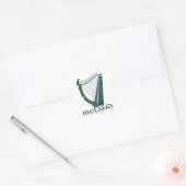 Ireland Harp Design, Irish Harp Vierkante Sticker (Envelop)