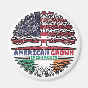 Ireland Irish US American USA United States Tree Magneet