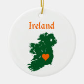 Ireland Map Keramisch Ornament (Voorkant)