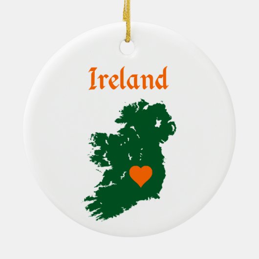 Ireland Map Keramisch Ornament (Achterkant)