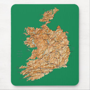 Ireland Map Mousepad Muismat