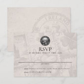 Ireland Passport Wedding RSVP Kaart (Voorkant / Achterkant)