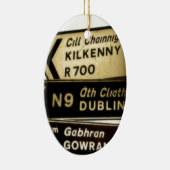 Ireland Roadside Signs Keramisch Ornament (Rechts)