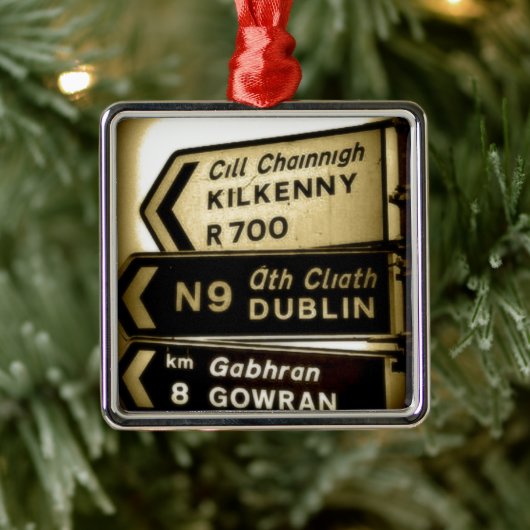 Ireland Roadside Signs Metalen Ornament (Boom)