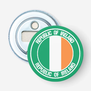 Ireland Round Emblem Button Flesopener