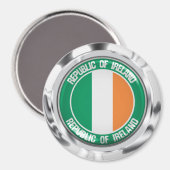 Ireland Round Emblem Magneet (Voorkant / Achterkant)