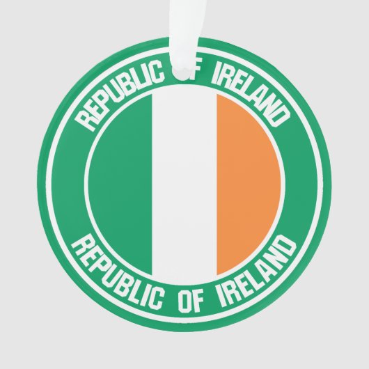 Ireland Round Emblem Ornament (voorkant)
