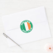 Ireland Round Emblem Ronde Sticker (Envelop)