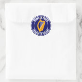 Ireland Round Emblem Ronde Sticker (Tas)