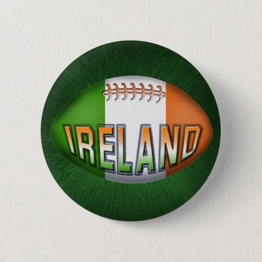 Ireland Rugby Ball Ronde Button 5,7 Cm (Voorkant)